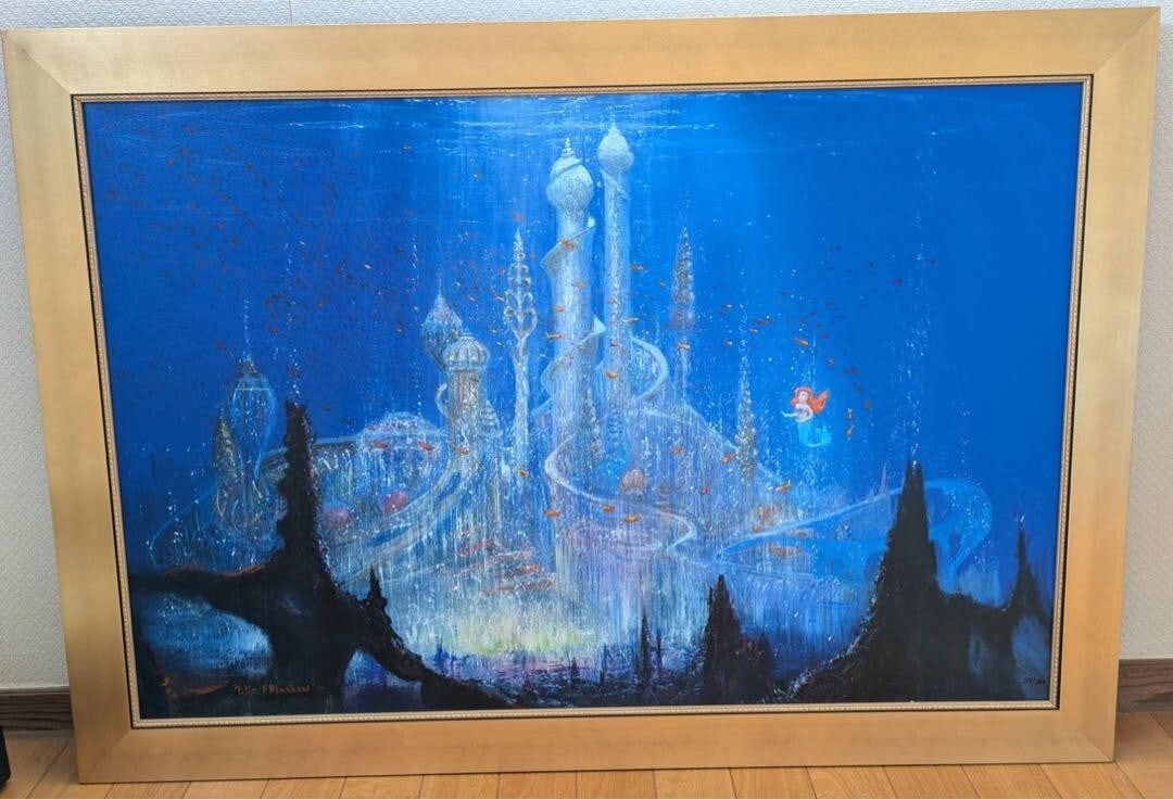 "Ariel's Mermaid Lagoon" Peter Ellenshaw Mixed Media Limited Walt Disney Art (1 of 10)