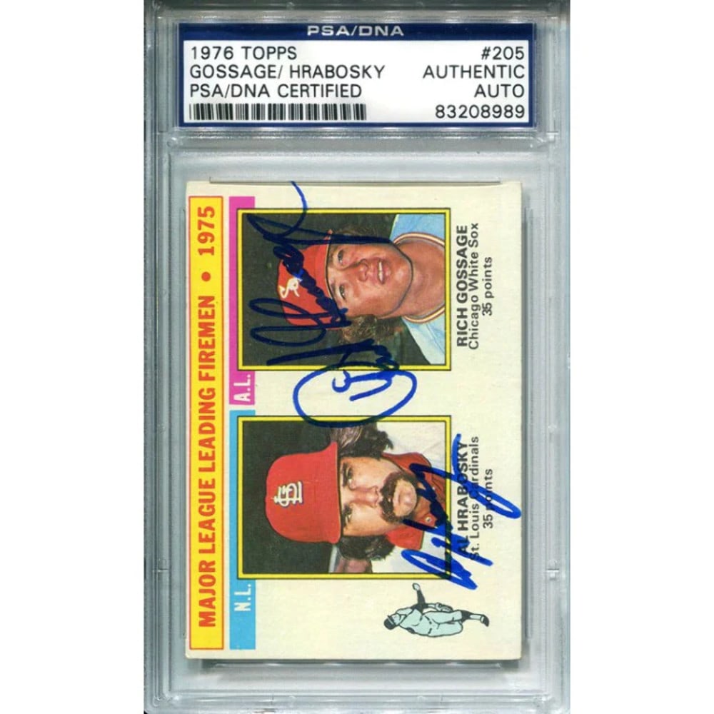 Goose Gossage & Al Hrabosky Autographed 1976 Topps Card (1 of 1)