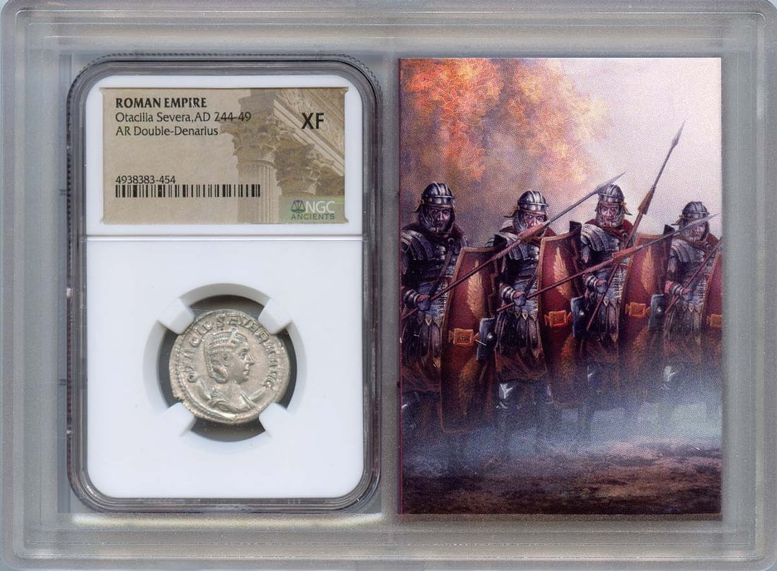 Otacilia Severa, AD 244-49 ROMAN AR Double-Denarius NGC XF40 Story Vault (1 of 3)