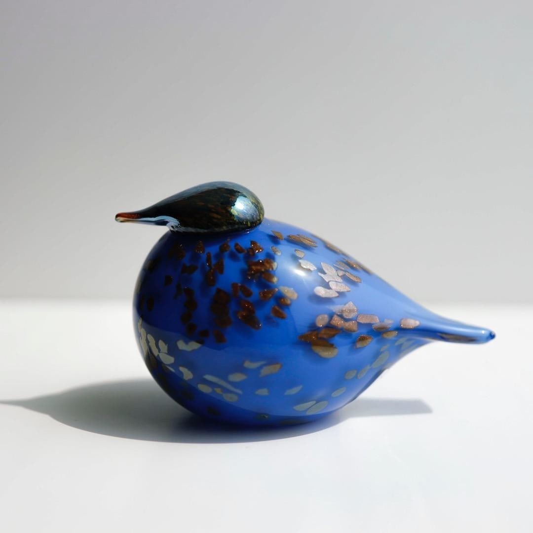 Iittala Finland Puffball Bird Kuulas Glass Art Toikka Oiva Birds Toikka (1 of 7)