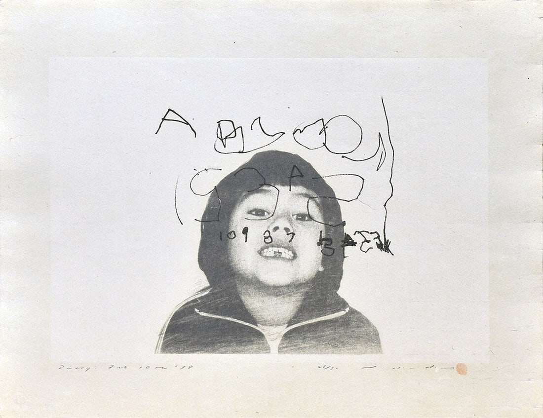 Tetsuya Noda Japan Woodblock Prints Diary February 10 1978 Child's face: Tetsuya Noda Japan Woodblock Prints Diary February 10 1978 Child's face A rare and captivating piece of Japanese art, this 1978 woodblock print by Tetsuya Noda showcases a hauntingly beautiful
