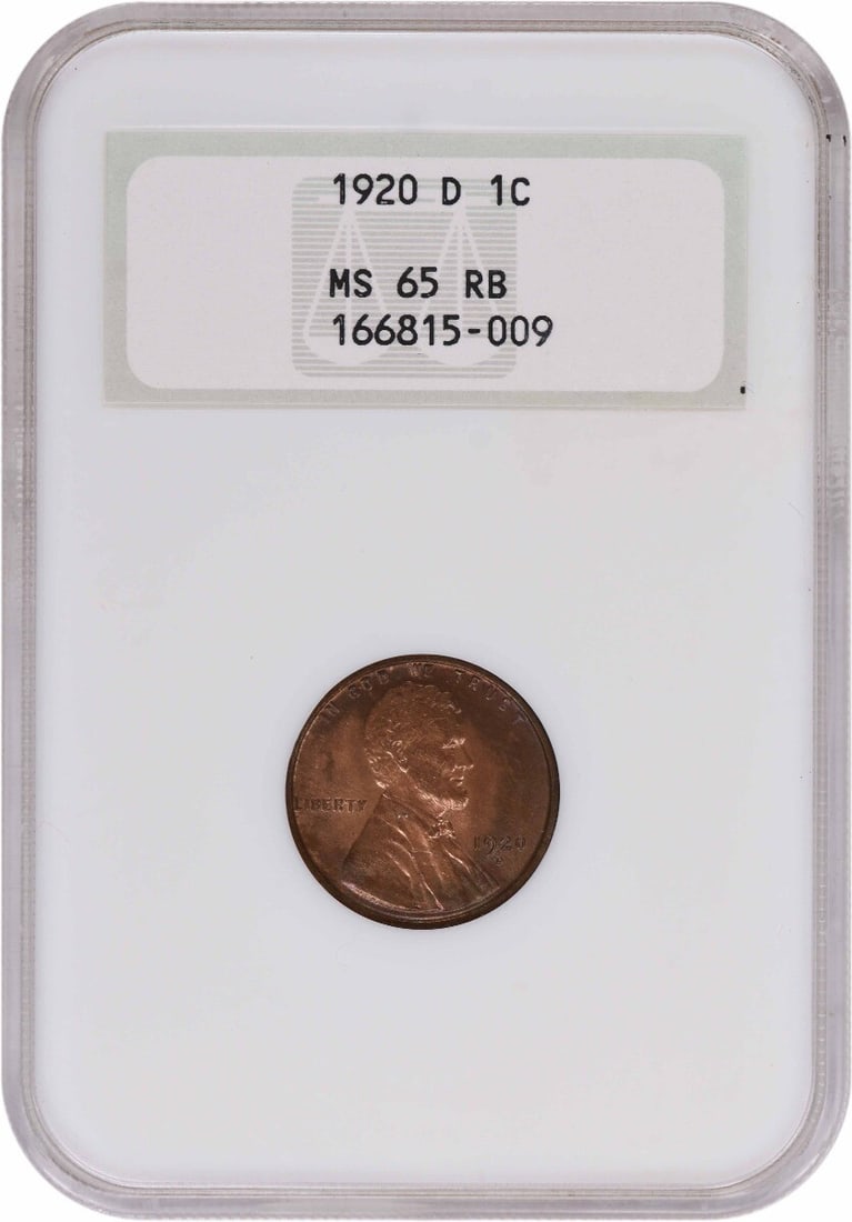 1920-D Lincoln Cent MS65RB NGC (1 of 3)