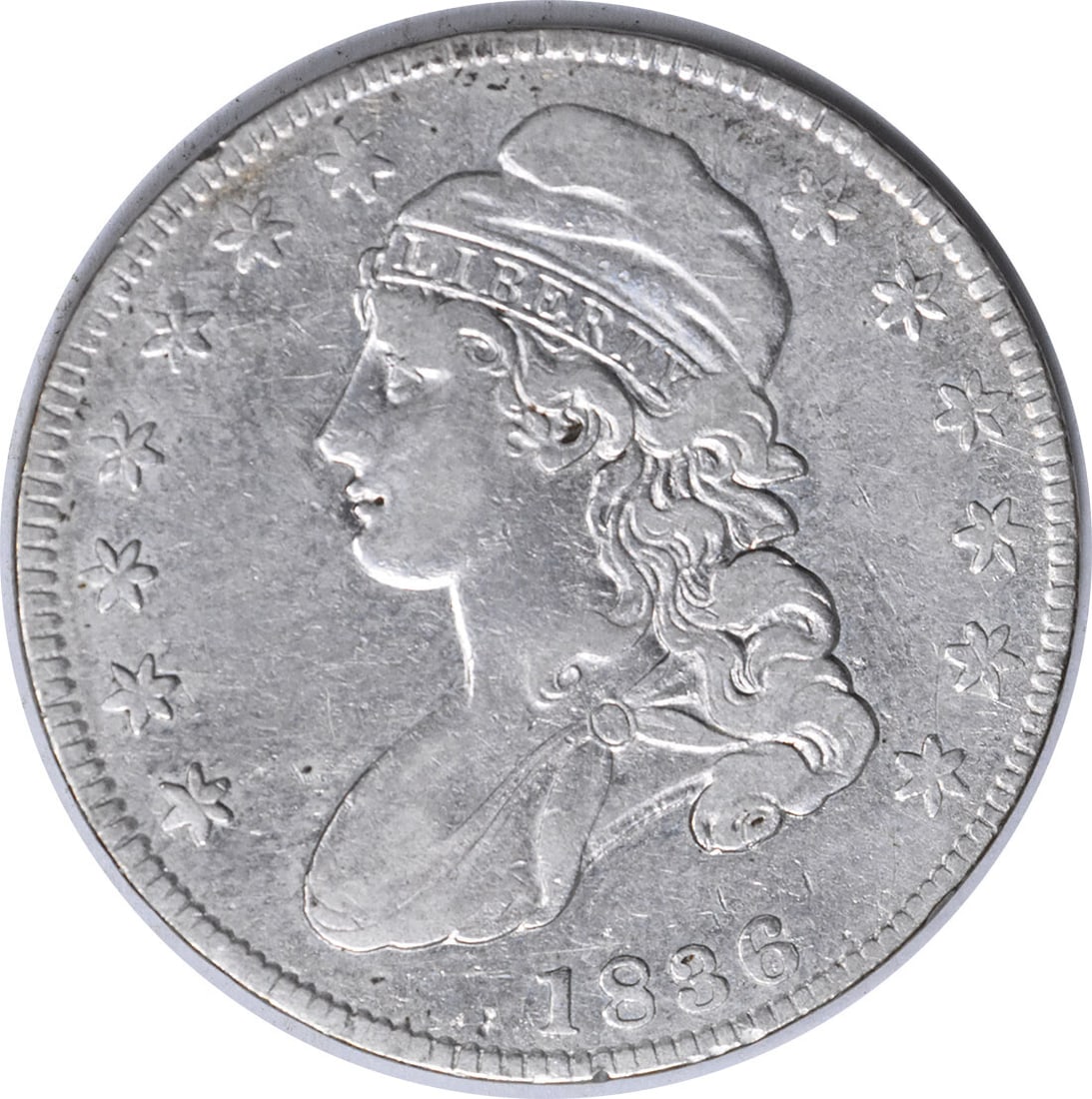 1836 Bust Silver Half Dollar O-105 EF Uncertified (1 of 2)