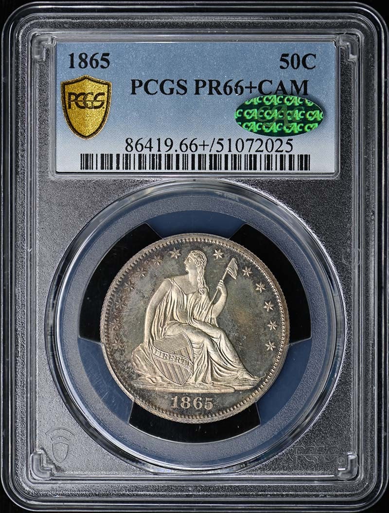 1865 50C Liberty Seated Half Dollar PCGS PR66+CAM (CAC) (1 of 6)