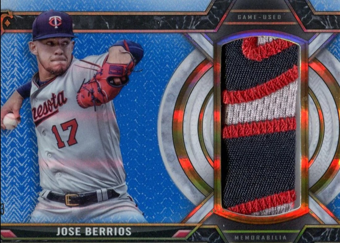 Jose Berrios 2021 Topps Game Used Memorabilia Card (1 of 2)