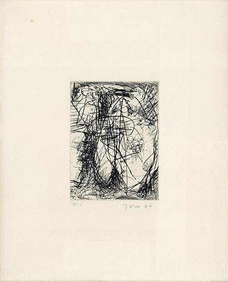 Asger Jorn Copperplate engraving Art Limited 45 Line drawing 19.514.5cm 1966 (1 of 1)