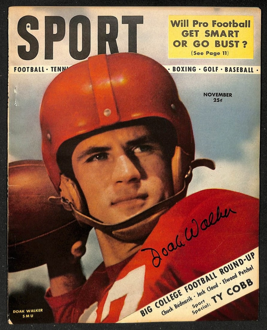 Doak Walker HOF Signed/ Auto 1948 SPORT Magazine NO LABEL SMU PSA/ DNA 205912 (1 of 2)