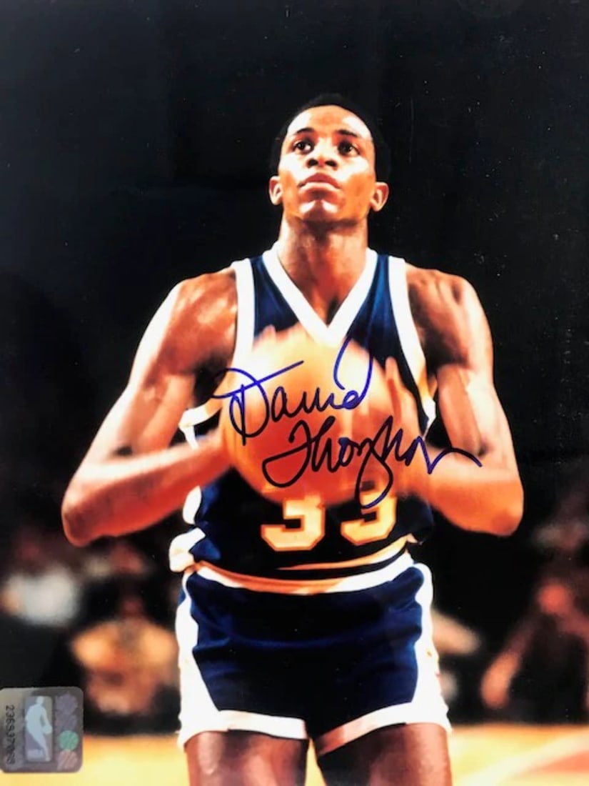 David Thompson autographed basketball photo (1 of 1)
