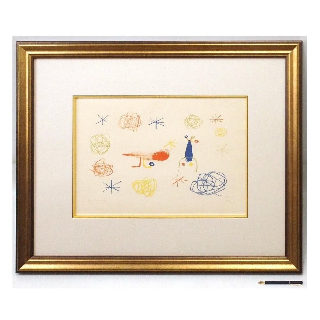 Joan Miro Red Bird II 1950 Pencil Signed EA Lithograph Rare Abstract Art (1 of 7)