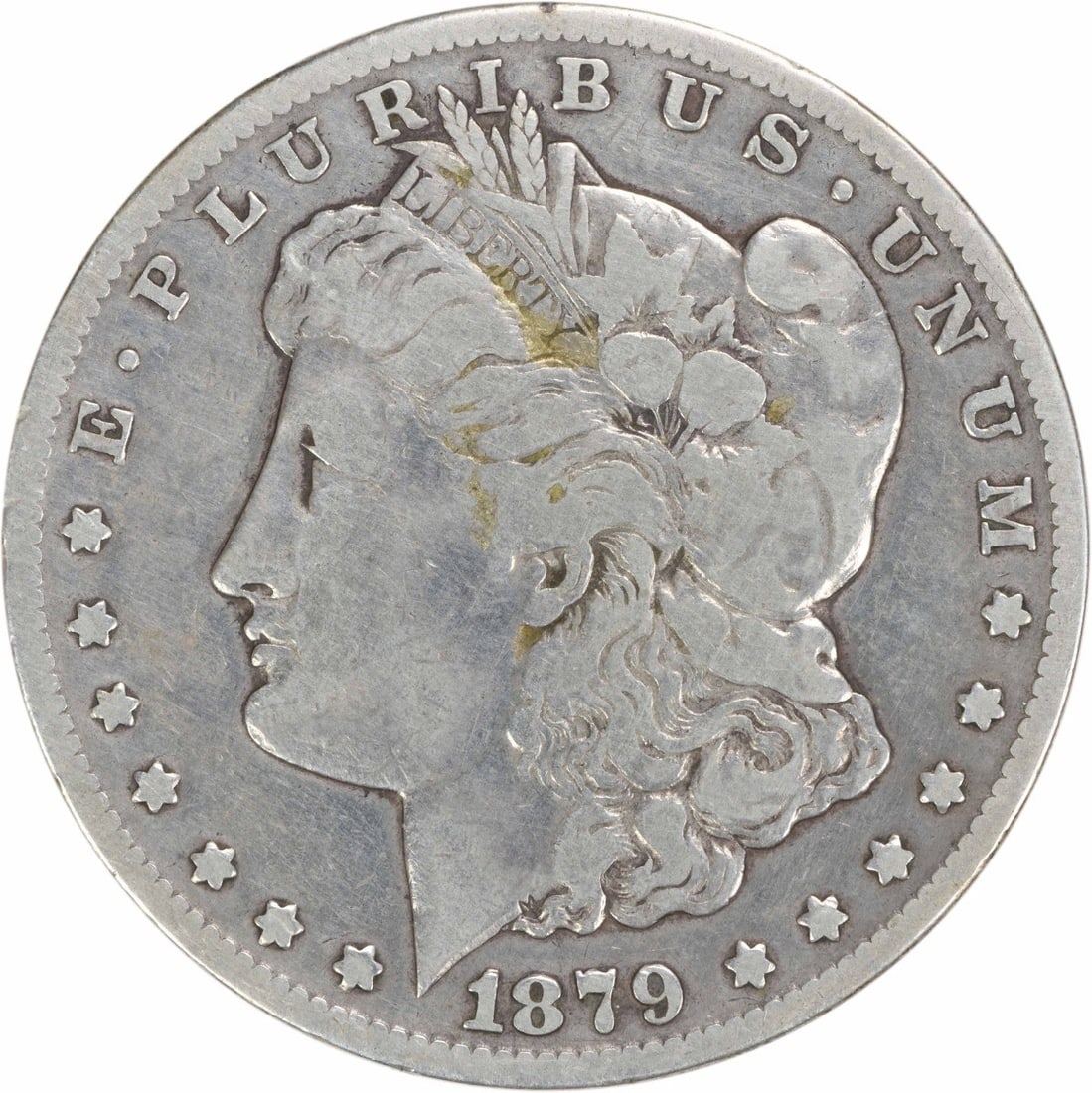 1879-CC Morgan Silver Dollar F Uncertified: 1879-CC Morgan Silver Dollar F Uncertified Experience the beauty and rarity of the 1879-CC Morgan Silver Dollar, a highly sought-after coin in excellent condition. This F Uncertified circulated piece
