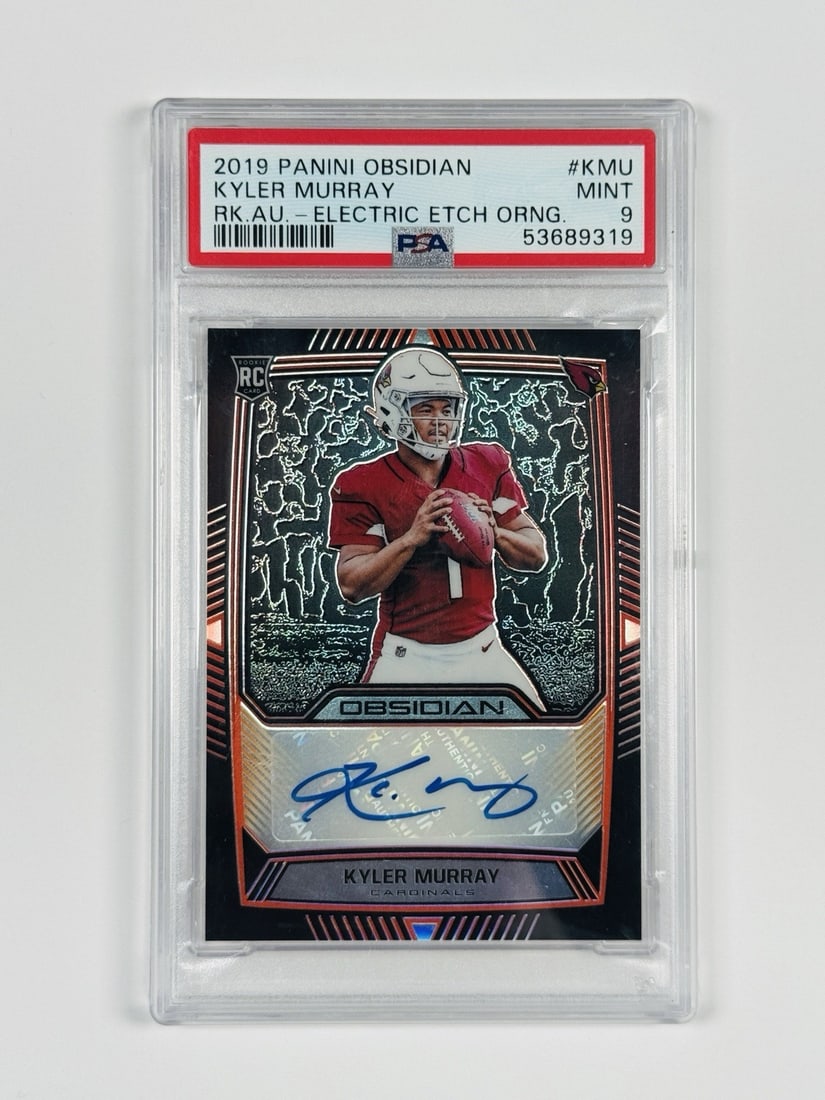 2019 PANINI OBSIDIAN KYLER MURRAY #KMU ELECTRIC ETCH ORANGE AUTO/ 50 PSA 9 (1 of 2)