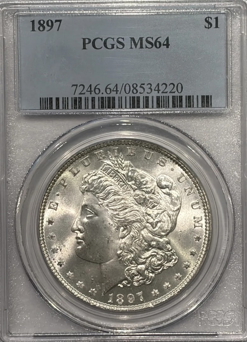Morgan Dollar, 1897, MS64 (1 of 3)