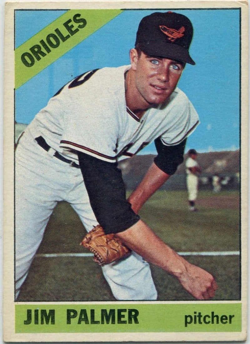Jim Palmer 1966 Topps card (1 of 2)