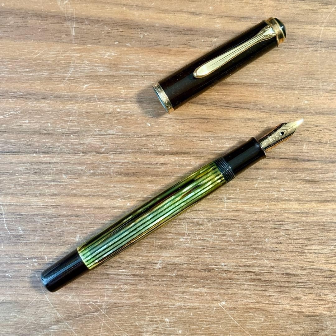Pelikan 400 Brown Striped Fountain Pen EF 1950 Vintage Writing Instrument (1 of 10)