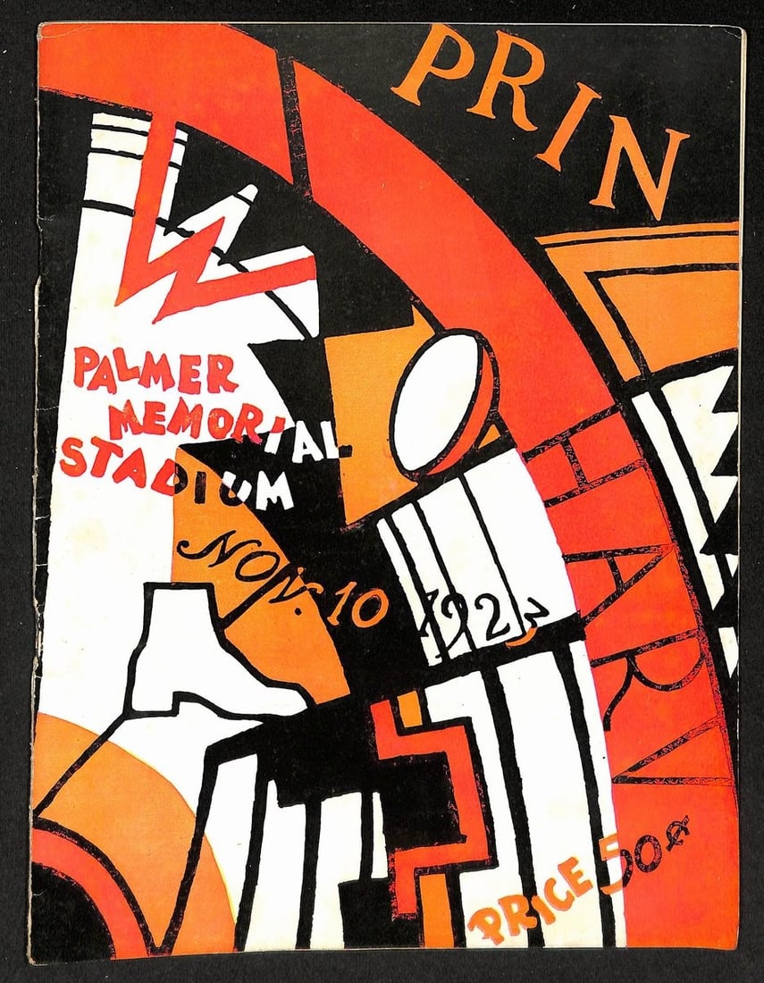 Vintage 1923 11/ 10 NCAA College Football Program Princeton vs Harvard (1 of 5)