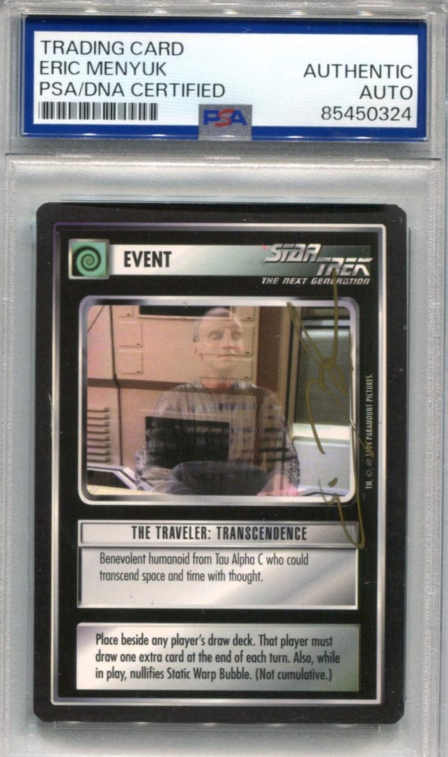 Eric Menyuk Authentic Auto PSA Skybox Stark Trek The Next Generation. (1 of 2)