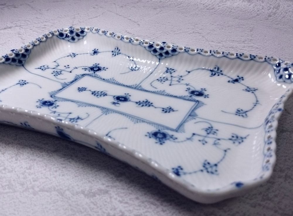 Royal Copenhagen Full Lace Warped Square Plate Tray Porcelain Collectible (1 of 7)