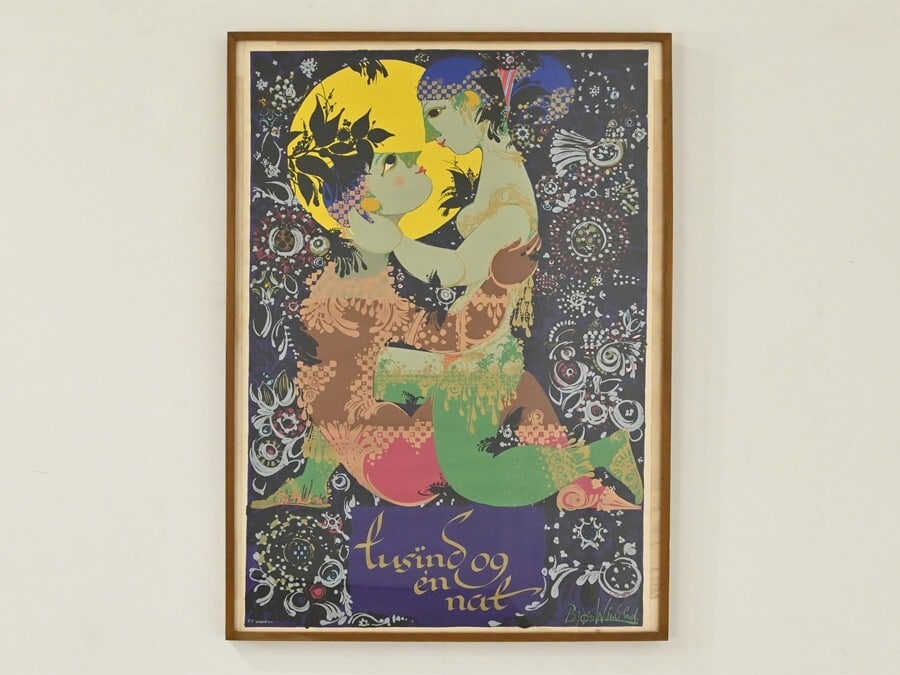 Bjorn Wiinblad vintage 1001 nights silkscreen poster (1 of 9)