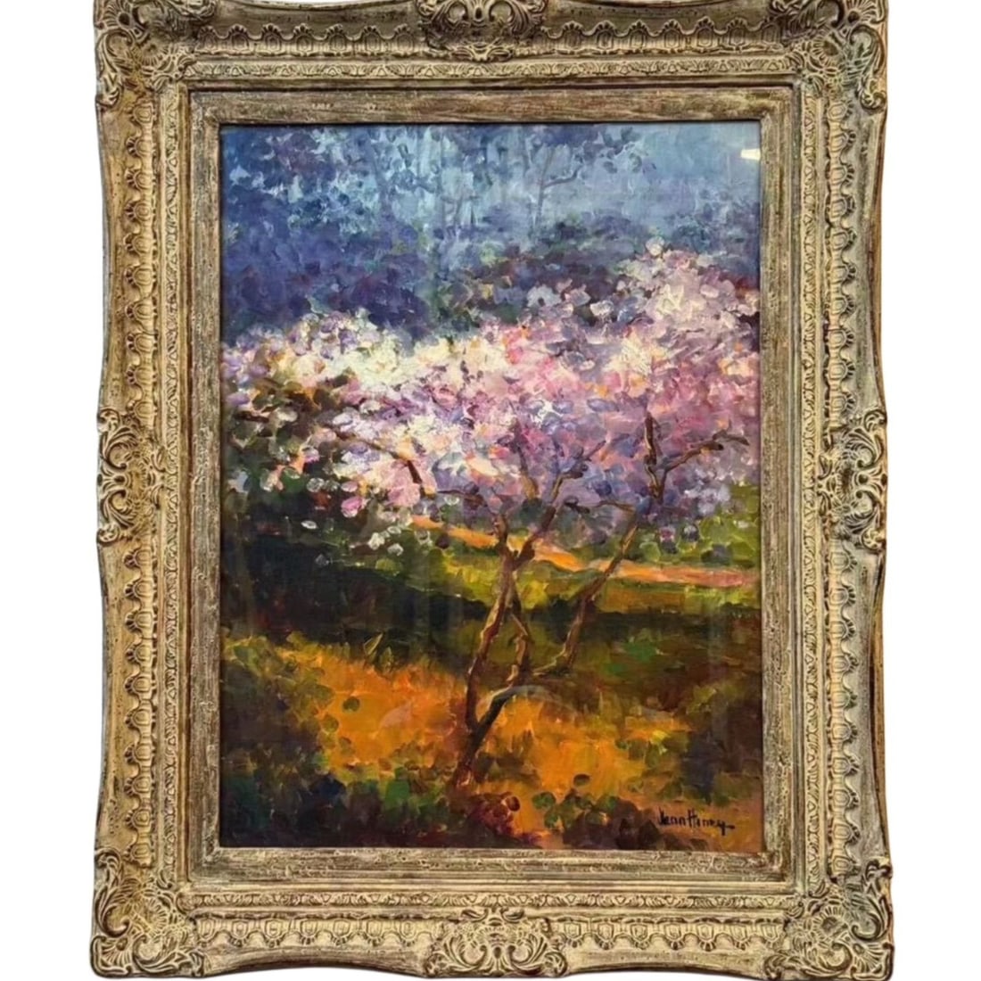 Vibrant trees in original oil painting of San Francisco landscape by Jean Henry. (1 of 10)