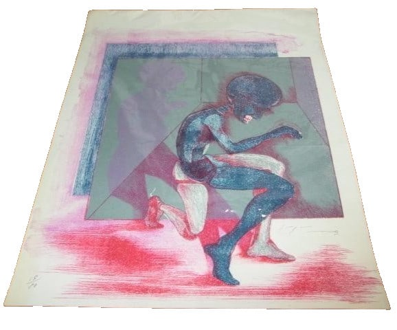 Japanese Contemporary Skull 1980 Etching Print Signed by Masuo Ikeda (1 of 4)