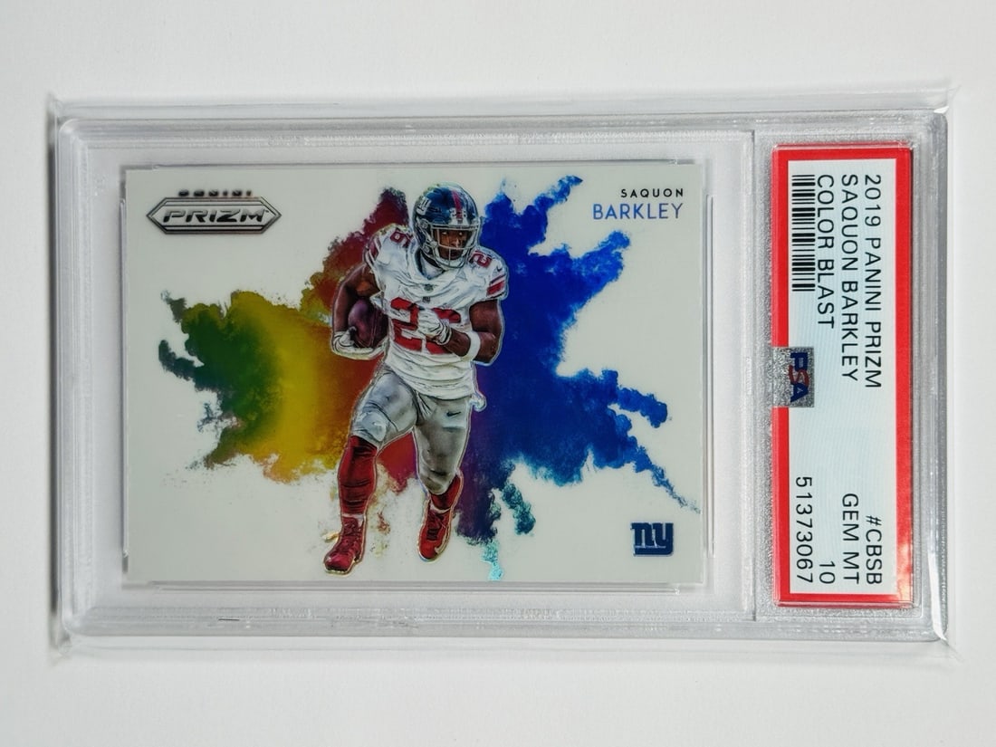 2019 PANINI PRIZM SAQUON BARKLEY #CBSB COLOR BLAST PSA 10 (1 of 2)
