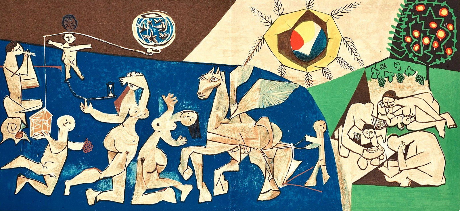 Pablo Picasso, Composition (Cramer 67; Bloch 748; Mourlot 245; Bloch, Books 66), La Guerre et la (1 of 10)