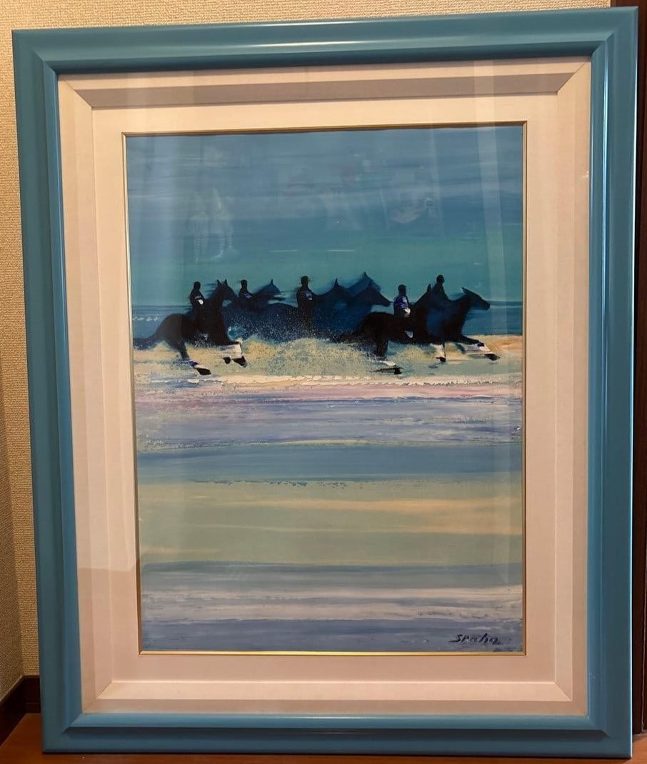 Victor Spahn Horse Painting Large Oil Acrylic Horses French Contemporary Art (1 of 4)