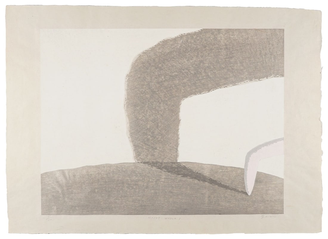 Yamanaka Gen woodblock print Happy World autographed 1980 paper Japanese unique: Yamanaka Gen woodblock print Happy World autographed 1980 paper Japanese unique A rare and vibrant Yamanaka Gen woodblock print, signed by the artist himself, brings a touch of Japanese culture to you