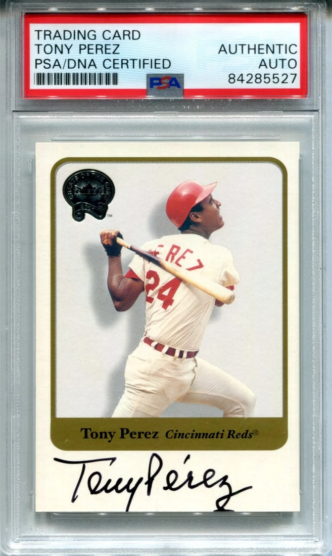 Tony Perez Autographed 2001 Fleer Greats of the Game Card (PSA) (1 of 1)