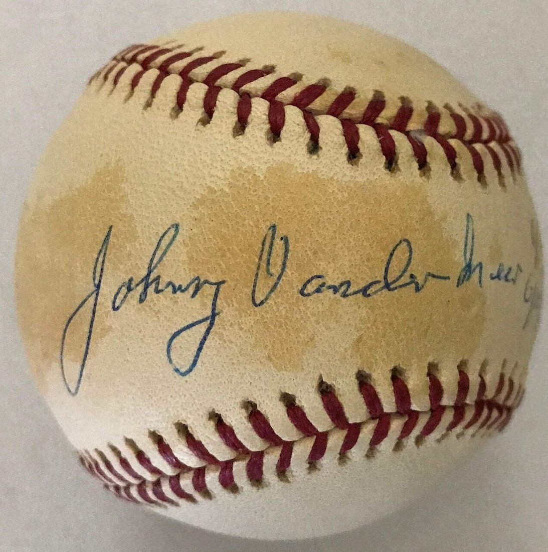 Johnny Vander Meer Official Autographed National League Baseball (1 of 3)