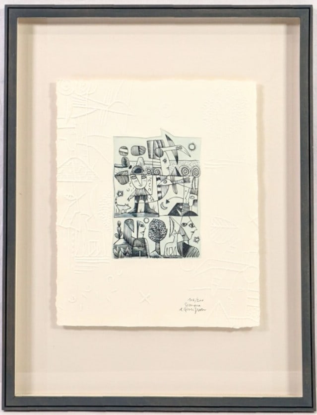 Henri Jean Simone & Etching Limited Contemporary Hand-Signed with Embossing (1 of 10)