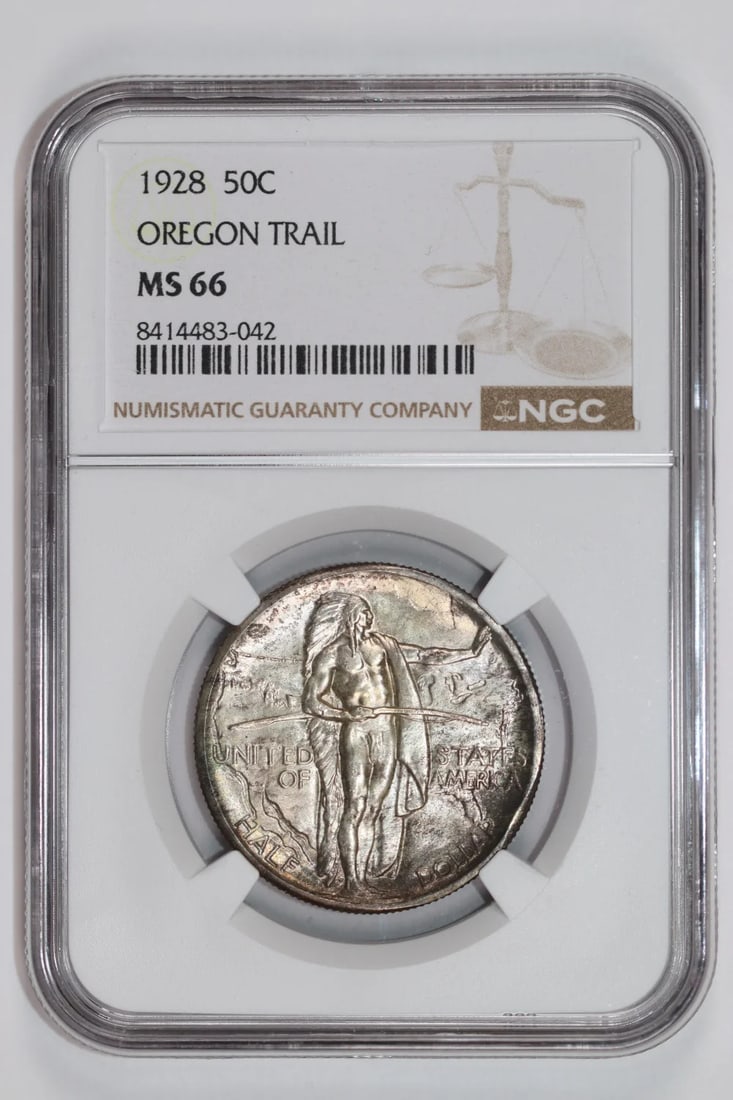 1928 OREGON COMMEMORATIVE HALF DOLLAR NGC MS66 FRESH PQ: 1928 OREGON COMMEMORATIVE HALF DOLLAR NGC MS66 FRESH PQ Experience the rich history of America with this 1928 Oregon Commemorative Half Dollar, certified by the Numismatic Guaranty Corporation (NGC) a