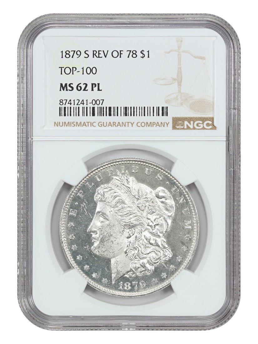 1879-S $1 NGC MS62PL (Reverse of 1878) - Morgan Dollar - Scarce Variety (1 of 4)