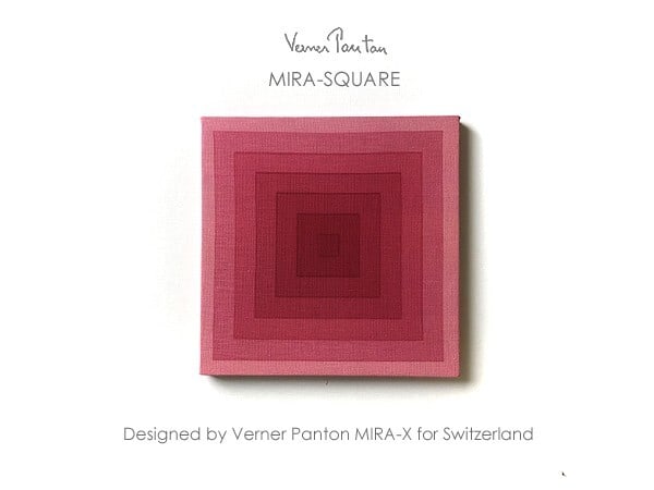 Verner Panton Mira X Square Cotton Pink Art Board Mid Century (1 of 5)