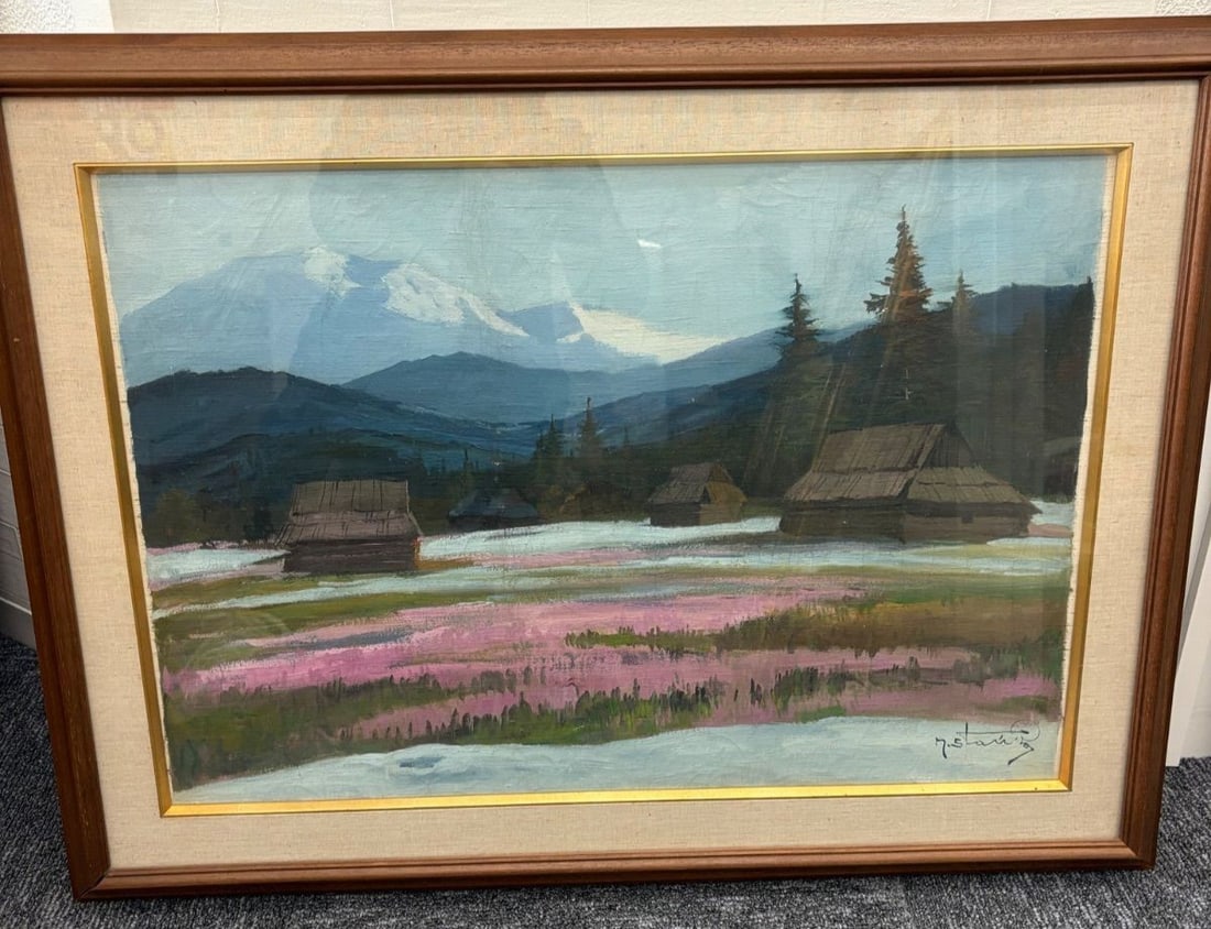 Michal Stanko Polish Mountain Landscape Oil Painting 90cm 20th C (1 of 4)