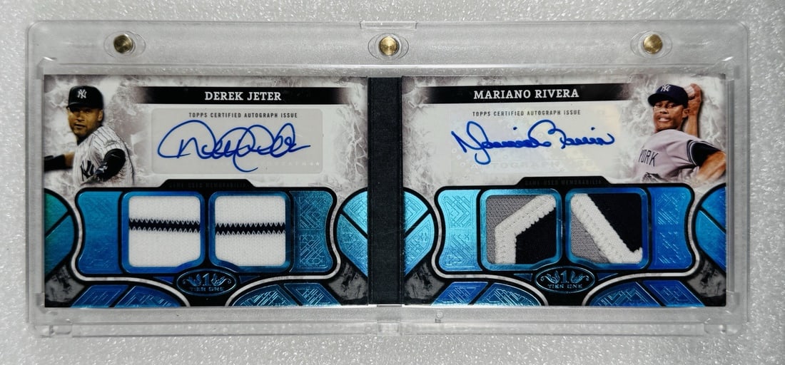 2025 TOPPS TIER ONE DEREK JETER MARIANO RIVERA #DAR-JR DUAL PATCH AUTO 1/ 1 (1 of 2)