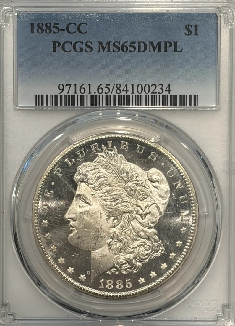 1885-CC MORGAN DOLLAR PCGS MS65 DMPL GORGEOUS PQ (1 of 3)