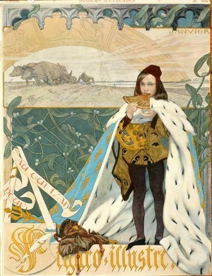 Original Vintage Poster Galette Du Roi For Figaro Illustre 1898 (1 of 1)