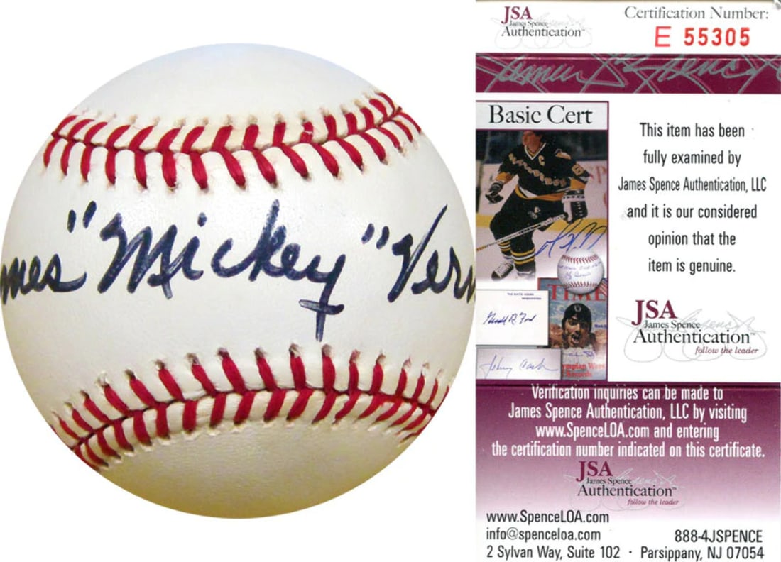 Mickey Vernon Autographed Baseball (1 of 1)
