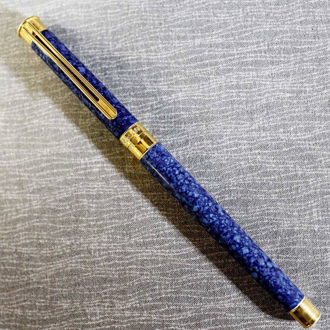 Montblanc Noblesse Blue Marble Ballpoint Pen Luxury Writing Instrument (1 of 10)