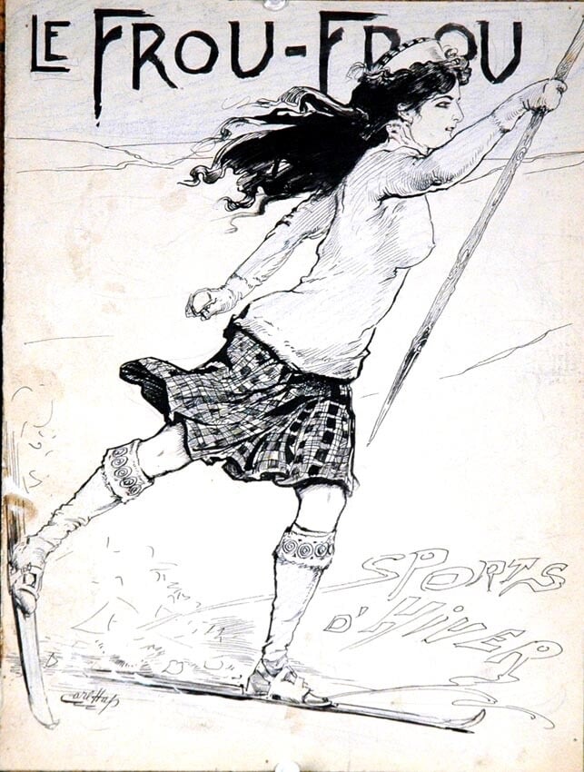 Le Frou Original Gouache By Carl Hap C 1890 (1 of 1)