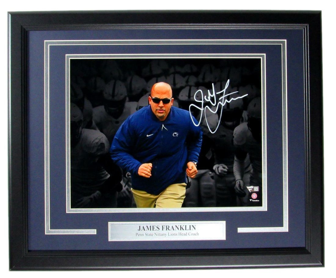 Penn State signed photo framed by James Franklin JSA autographed (1 of 4)