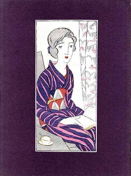 Violet Lady Kimono Fairy Tales Woodblock Print Japan 1924: Violet Lady Kimono Fairy Tales Woodblock Print Japan 1924 Experience the enchanting world of Japanese woodblock prints with this rare 1924 piece, created by renowned artist Yumeji Takehisa. This