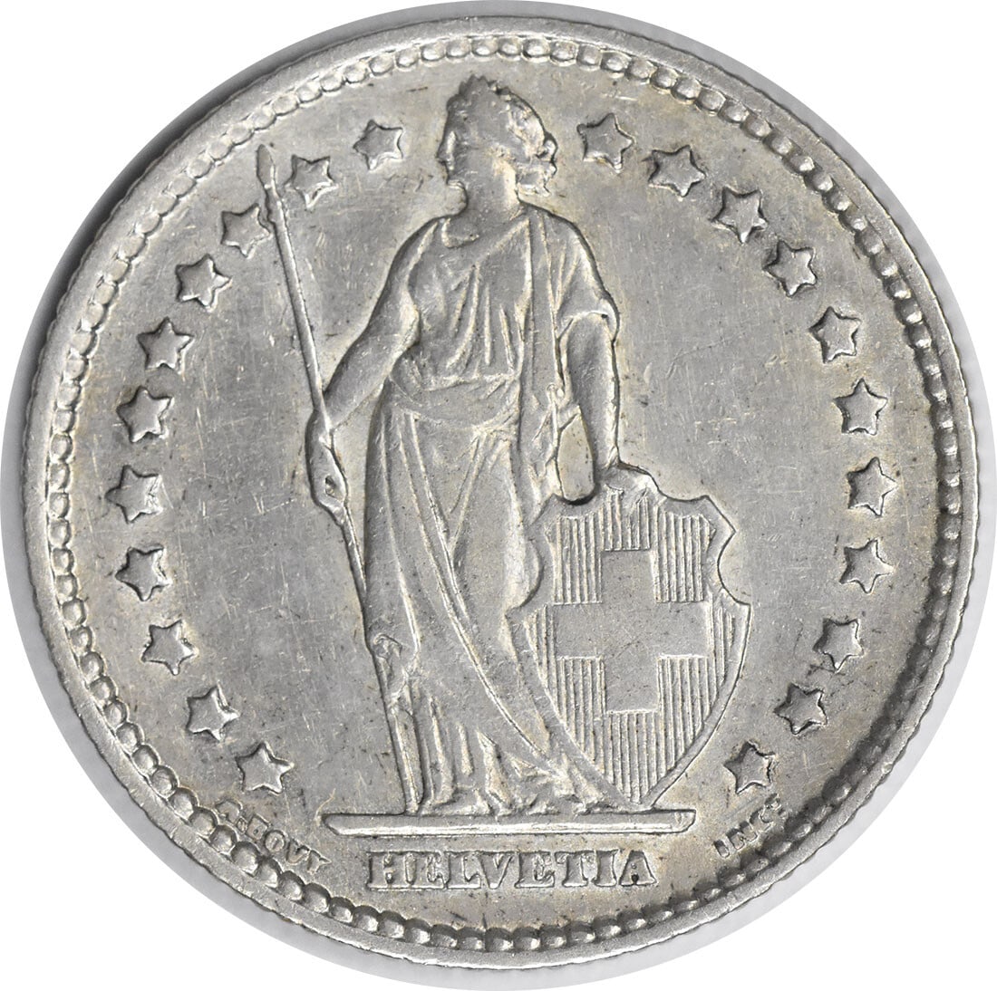 1901 B Switzerland 1 Franc KM24 EF Uncertified (1 of 2)