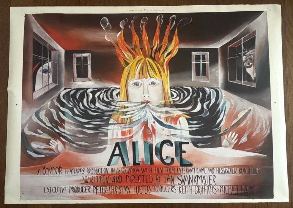 Jan Svankmajer ALICE Original Czech Poster Pre-Cut Proof Dated 2001 Rare (1 of 3)