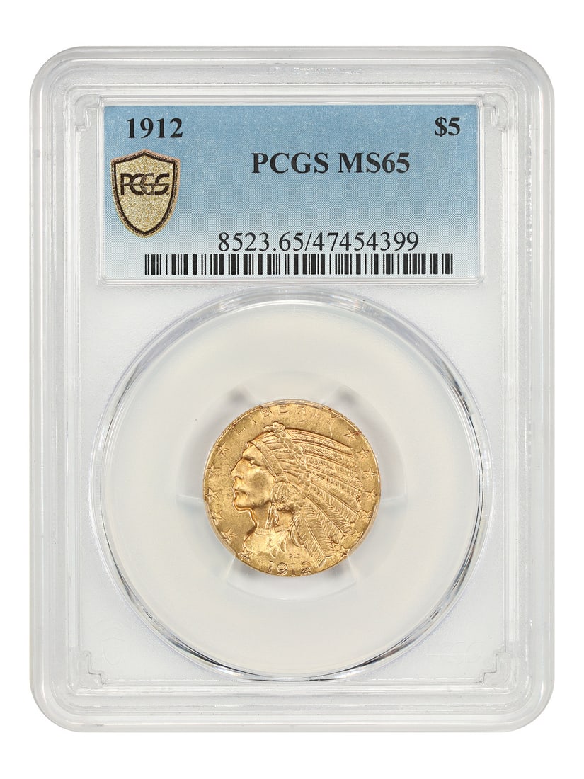 1912 $5 PCGS MS65 - Indian $5 - Popular Gold Five (1 of 4)