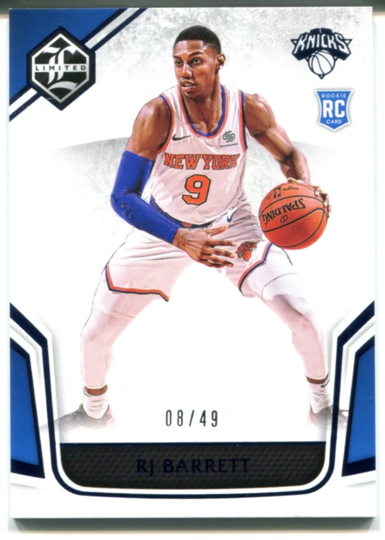 RJ Barrett is a 2019-20 Panini Chronicles Limited rookie card (1 of 2)