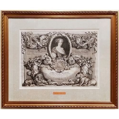 Pietro Aquila 1674 Engraving Christinae Reginae from Raphael Bible, Original (1 of 10)