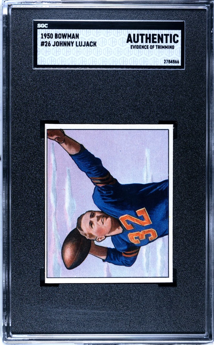 1950 Bowman Johnny Lujack Card SGC Authentic (1 of 2)