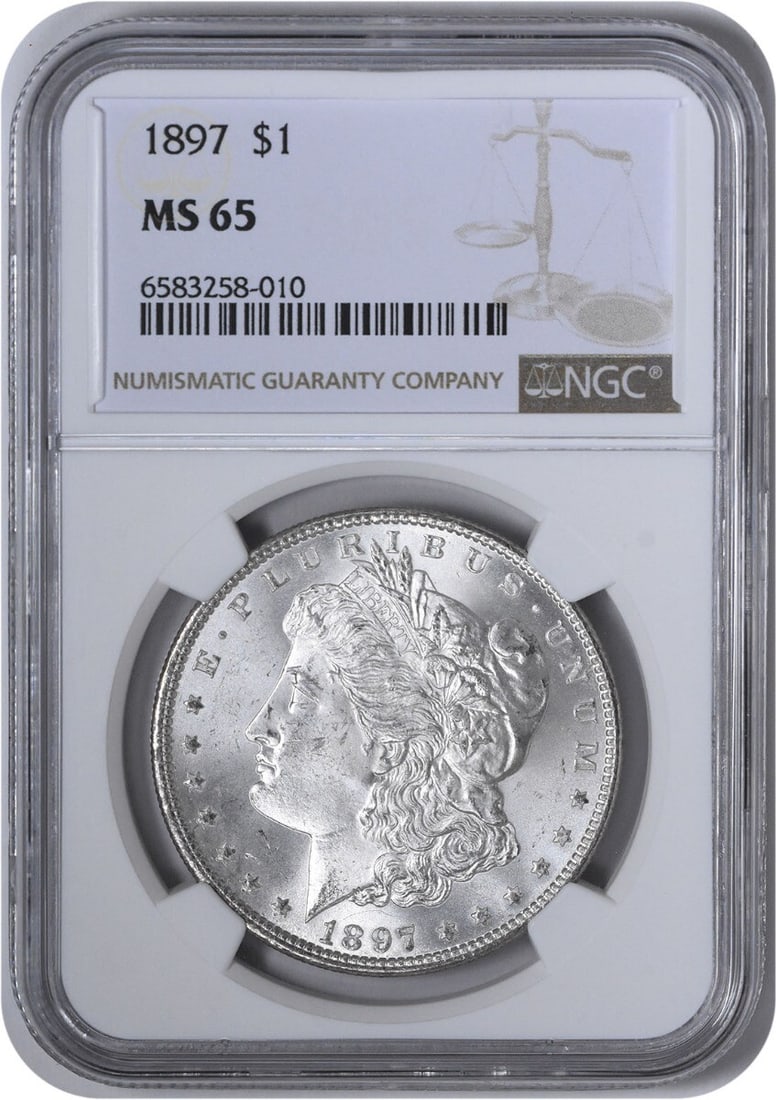 1897 Morgan Silver Dollar MS65 NGC (1 of 1)